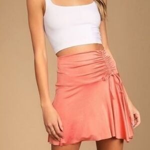 Free People Who's That Mini Skirt in burnt coral/orange Size Large